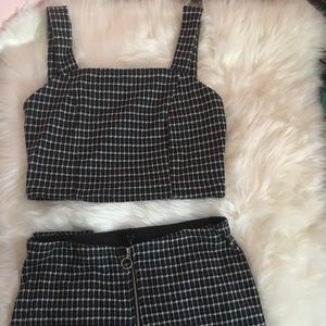 2pc crop top and jeans